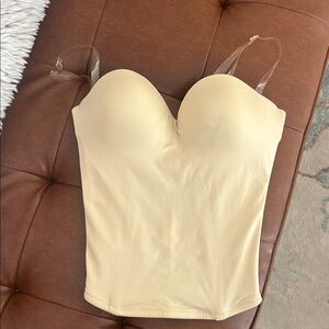 Nude longline bra